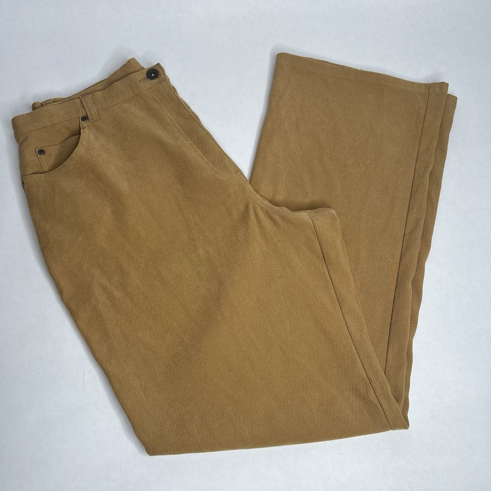 Denim & Co Company Size 14 Twill Camel Brown Pants Slacks 5 Pocket Jean
